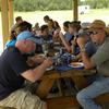 Enjoying the BBQ lunch.